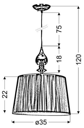 Závěsná lampa GILLENIA