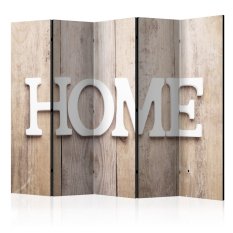 Paraván - Room divider – Home on wooden boards