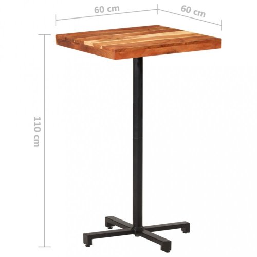 Barový stůl hnědá / černá Dekorhome - ROZMĚR: 50x50x110 cm