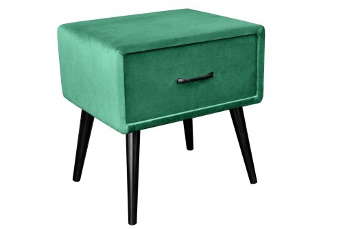 Noční stolek VENEG Dekorhome - BAREVNÁ VARIANTA: Zelená