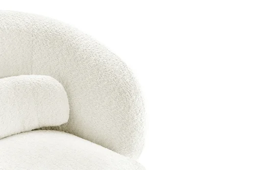 Otočné relaxačné kreslo GREVET bouclé Dekorhome