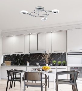 Stropné svietidlo plafond 3X4W LED chróm 3000K AURELION