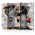 Paraván - Room divider – World map – Banksy