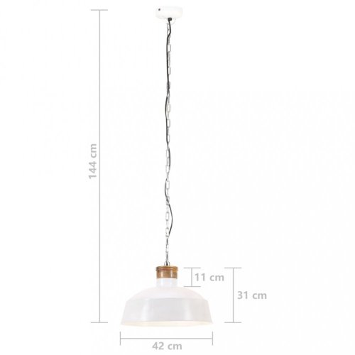 Závesná lampa biela / mangovníkové drevo Dekorhome - ROZMER: 58 cm