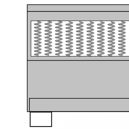 Boxspringová postel tmavě šedá Dekorhome - ROZMĚR LŮŽKA: 140 x 200 cm