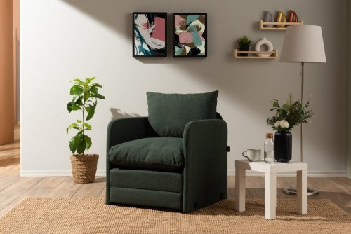 Rozkladacie kreslo Saga Single - Green