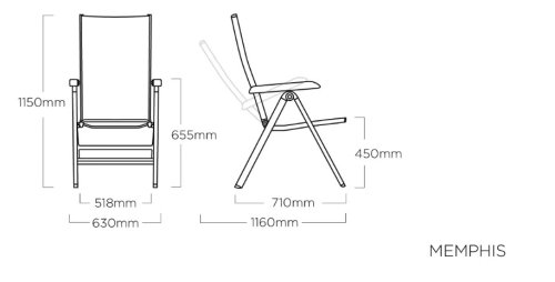 Záhradné kreslo MEMPHIS