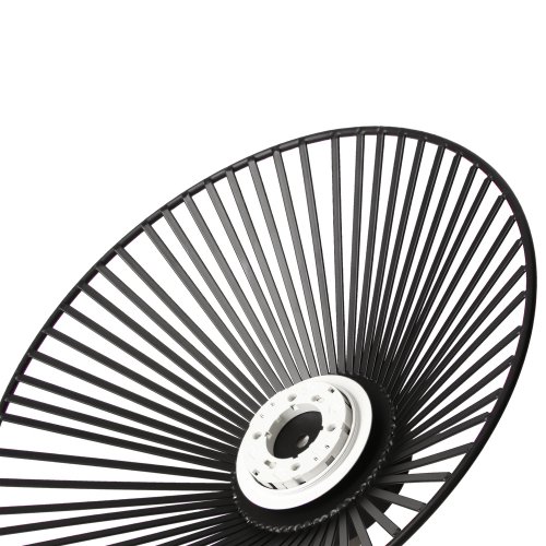 Lampa wisząca Sonte 50 czarna z białym szklanym kloszem nad stół