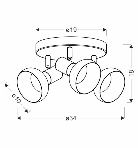 PUERTO lampa sufitowa plafon kaszmirowy+efekt drewna 3x40W E14 klosz brązowy