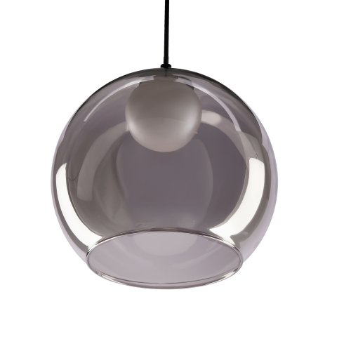Stropná lampa Brin čierna 1x15W G9 dymová s bielym tienidlom
