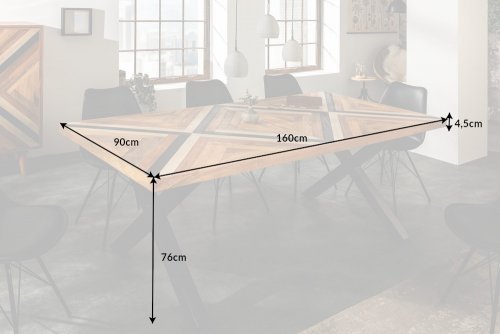 Jedálenský stôl ORION Dekorhome - ROZMER: 160x90x76 cm