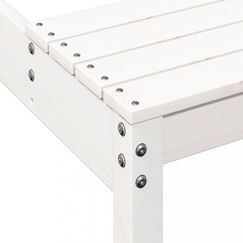 Piknikový stůl bílý 160 x 134 x 75 cm masivní borové dřevo