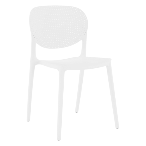 Plastová stolička FEDRA stohovateľná - BAREVNÁ VARIANTA: Biela