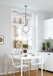 Závesná lampa zlatá/biela guľa 20 cm Glasgow Ledea