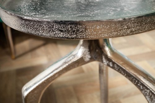 Odkládací stolek 2 ks ARIADNA Dekorhome - BAREVNÁ VARIANTA: Stříbrná