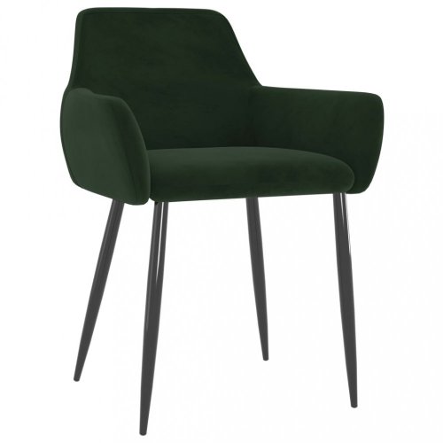 Jídelní židle 2 ks samet / kov Dekorhome - BAREVNÁ VARIANTA: Světle zelená