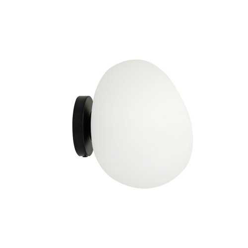 Stropní lampa STONES inspirovaná kamenem - designová stropní lampa s 30cm mléčným stínidlem - osvětlení obývacího pokoje a chodby E27