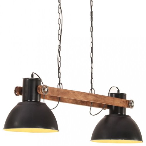 Závěsná lampa kov / mangovníkové dřevo Dekorhome