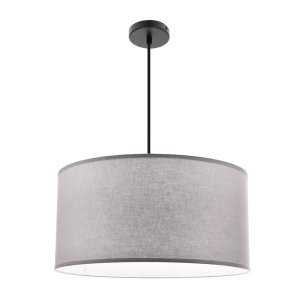 Závěsná lampa SHANTI černá 1x40W E27 stínidlo šedé