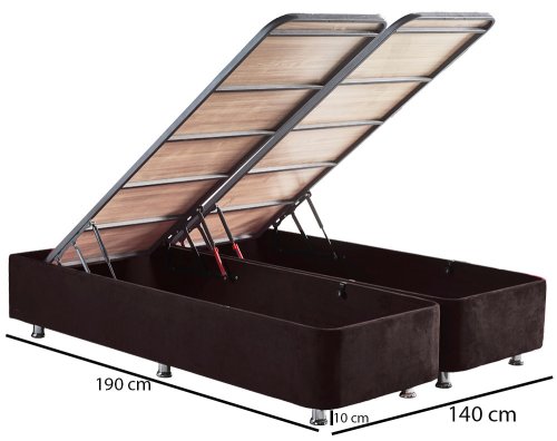 Rám manželskej postele s čelom Ela Double - Black (140 x 190)