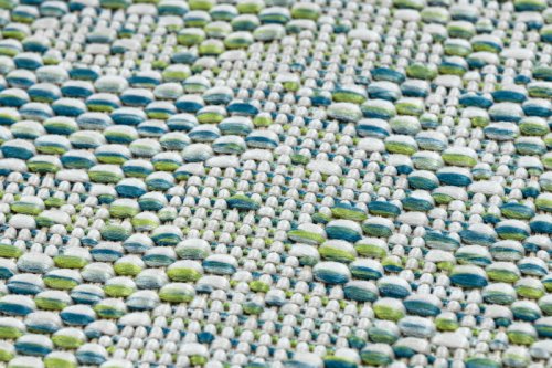 Kusový koberec Sion Sisal Aztec 22184 green/blue/ecru – na ven i na doma 80x150 cm