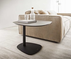 Konferenční stolek Elenya 60x60 cm keramika aspetto concreto beton