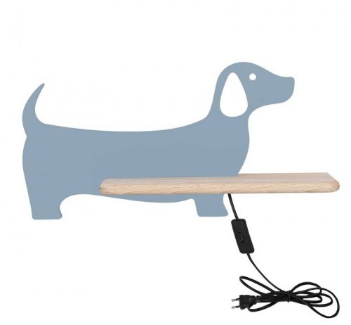 Detská nástenná lampička DOG LED - BAREVNÁ VARIANTA: Modrá