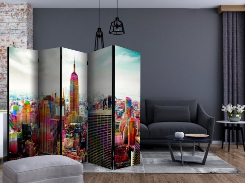 Paraván Colors of New York City Dekorhome - ROZMĚR: 135x172 cm (3-dílný)