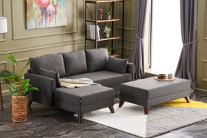 Rohová rozkladacia pohovka Bella Mini Corner Sofa Left - Anthracite
