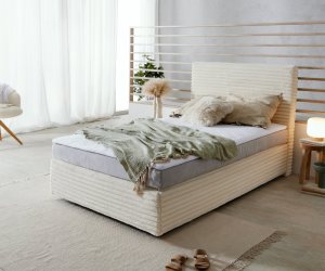 Boxspring postel Dream-Well 120x200 cm plyšový manšestr