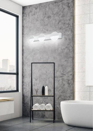 Nástěnná lampa do koupelny bílá trojitá LED 3W 4000K Sing