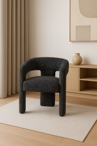 Leith LET71BLA Tapetovaná stolička