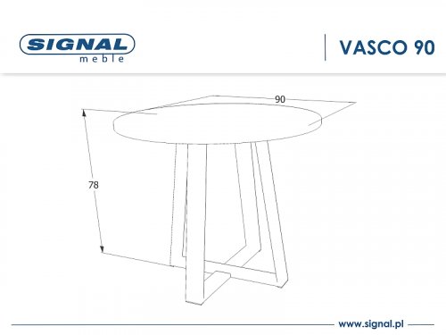 Jídelní stůl VASCO - PRŮMĚR: 80 cm