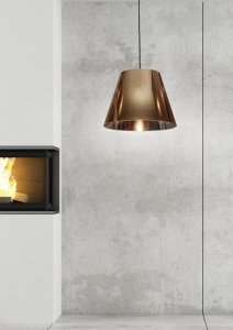 Závesná stropná lampa 1X60W E27 medená PLATINO