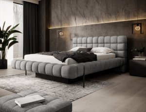 Purpurová posteľ + kovový rám/liquid/nádoba 140x200