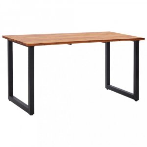 Záhradný stôl hnedá / čierna Dekorhome