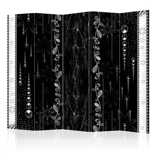 Paraván Black Elegance Dekorhome - ROZMER: 135x172 cm (3-dielny)