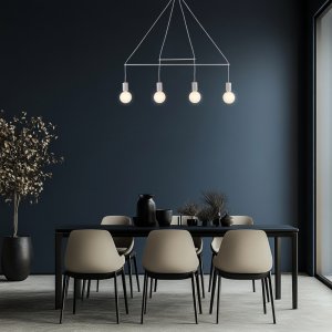 Závesná lampa matná biela 4x40W nastaviteľná E27 Alto