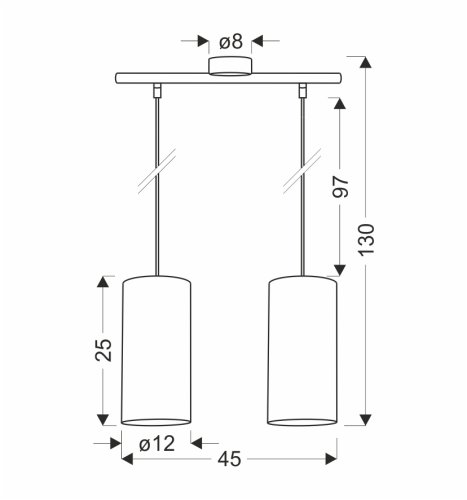 Závěsná lampa Fleri černá 2x60 e27 stínidlo 12x25 béžový ratan