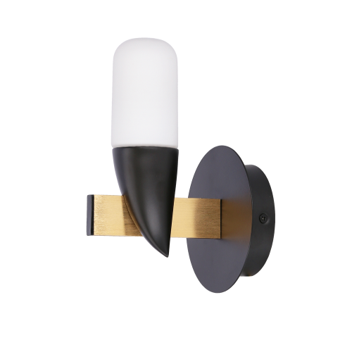Nástěnná lampa černáLED 5,4W 20cm Sakai Ledea