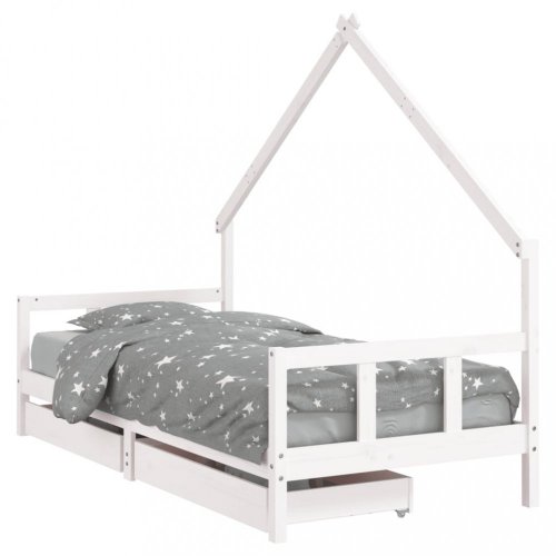 Dětská domečková postel se šuplíky Dekorhome - ROZMĚR LŮŽKA: 70 x 140 cm