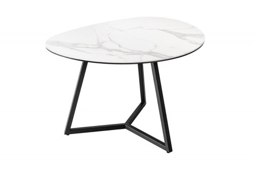Konferenční stolek DOSHAR 70 cm Dekorhome - BAREVNÁ VARIANTA: Bílošedý mramor