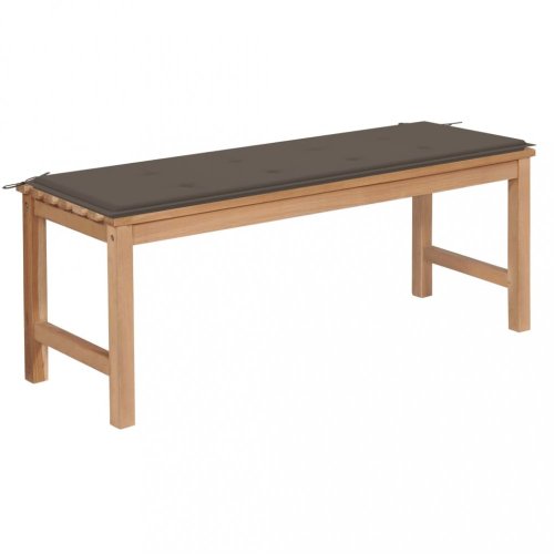 Zahradní lavice  teak / látka Dekorhome