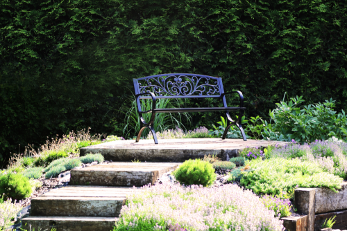 Záhradná lavička s patinou oceľ liatina - BAREVNÁ VARIANTA: Zlatá