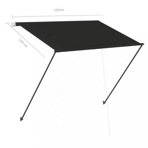 Zatahovací markýza s LED světlem 150x150 cm Dekorhome