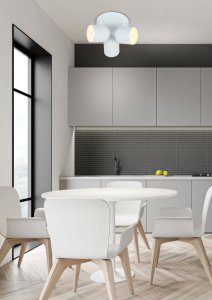 Stropní lampa 3xE27 32cm bílá AZURO