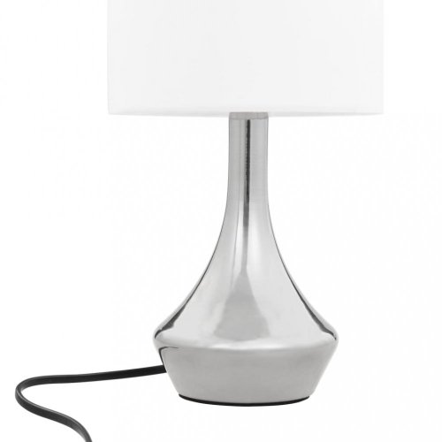Stolná lampa 2 ks biela / strieborná Dekorhome