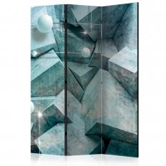 Paraván - Concrete Cubes (Green) [Room Dividers]