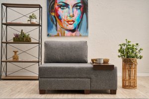 Rozkladacie kreslo Perenna Linen Right - Grey