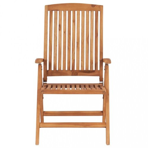 Zahradní židle 2 ks teak / látka Dekorhome